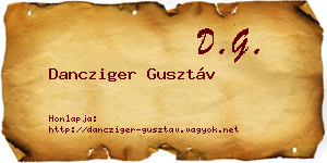 Dancziger Gusztáv névjegykártya